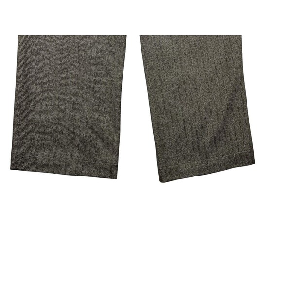 Express Trouser Super High-Rise Pleat Work Pants  Women's 4S  Brown Herringbone - Picture 5 of 10